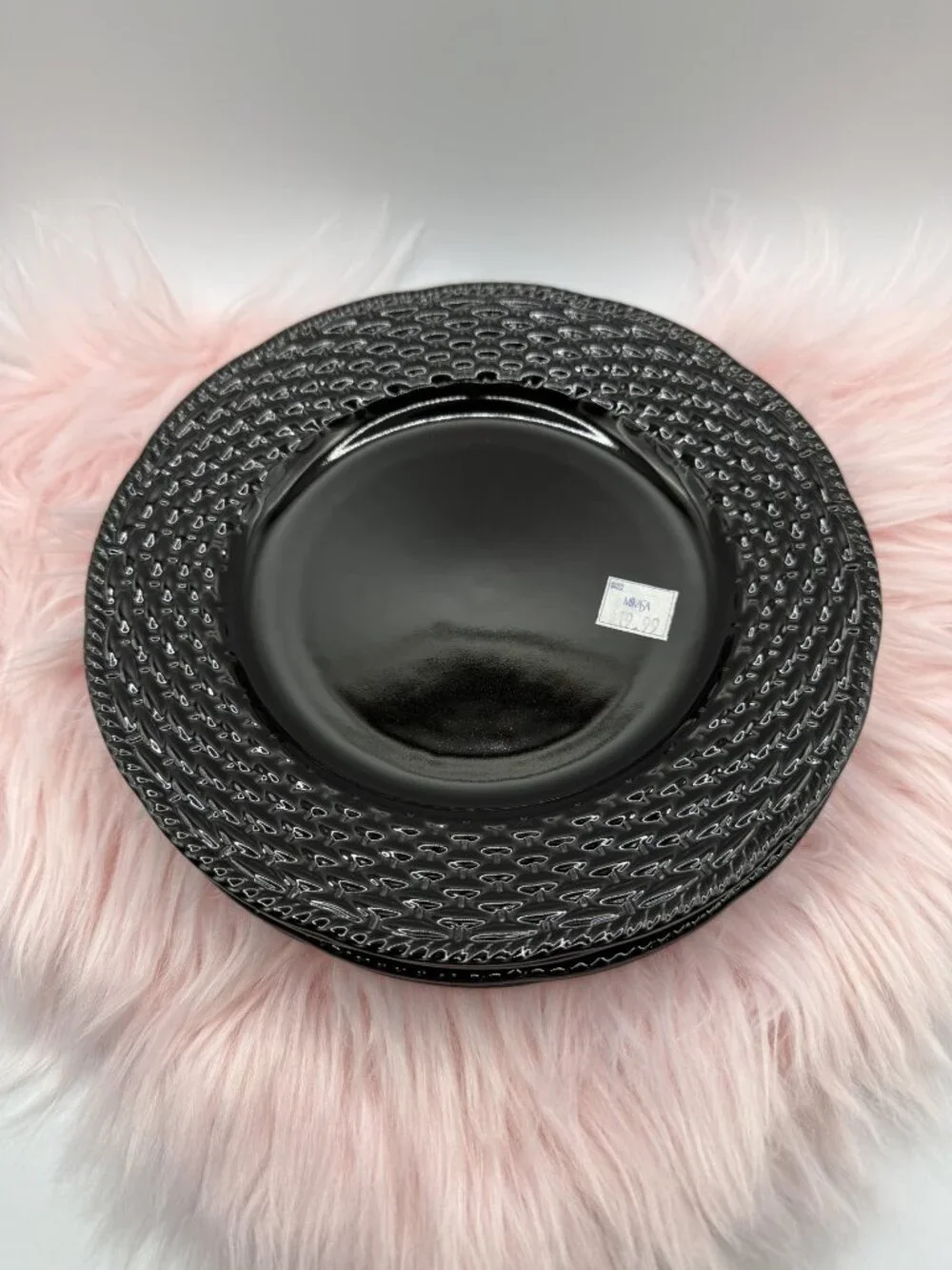VTG New Mikasa 'Country Manor' Black Salad Plate Set/4